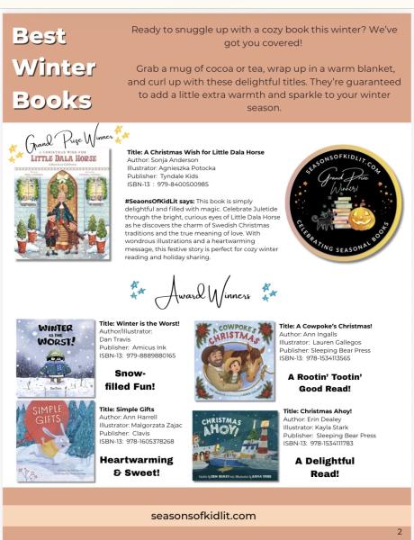 Simple Gifts a Best Winter Book Citation