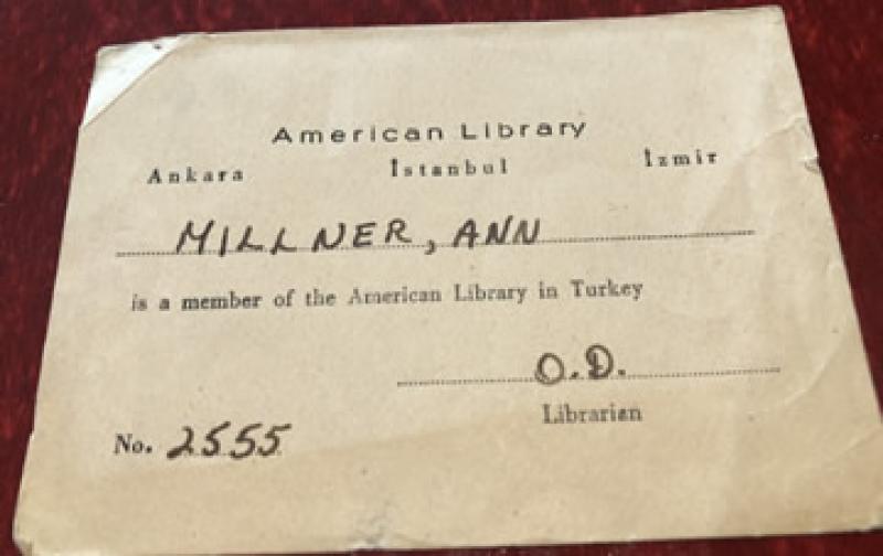 Ann's Library Card in Turkey